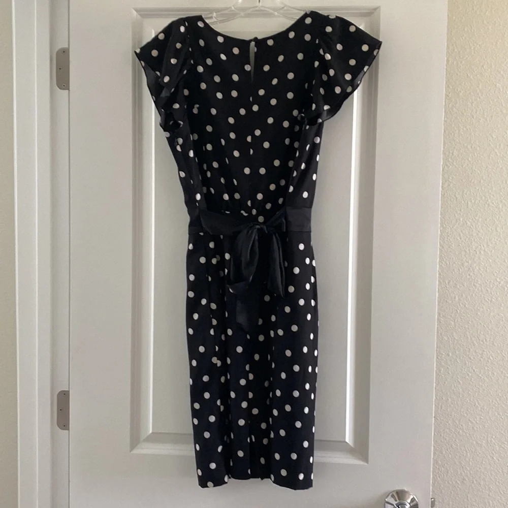 Express Black and White Polka Dot Dress size 6 - Picture 4 of 7